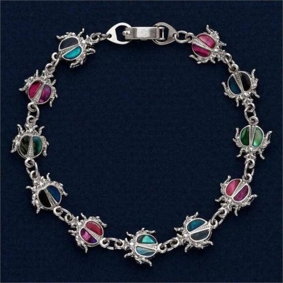 Colorful Beetle Charm Bracelet - Picture 1 of 1
